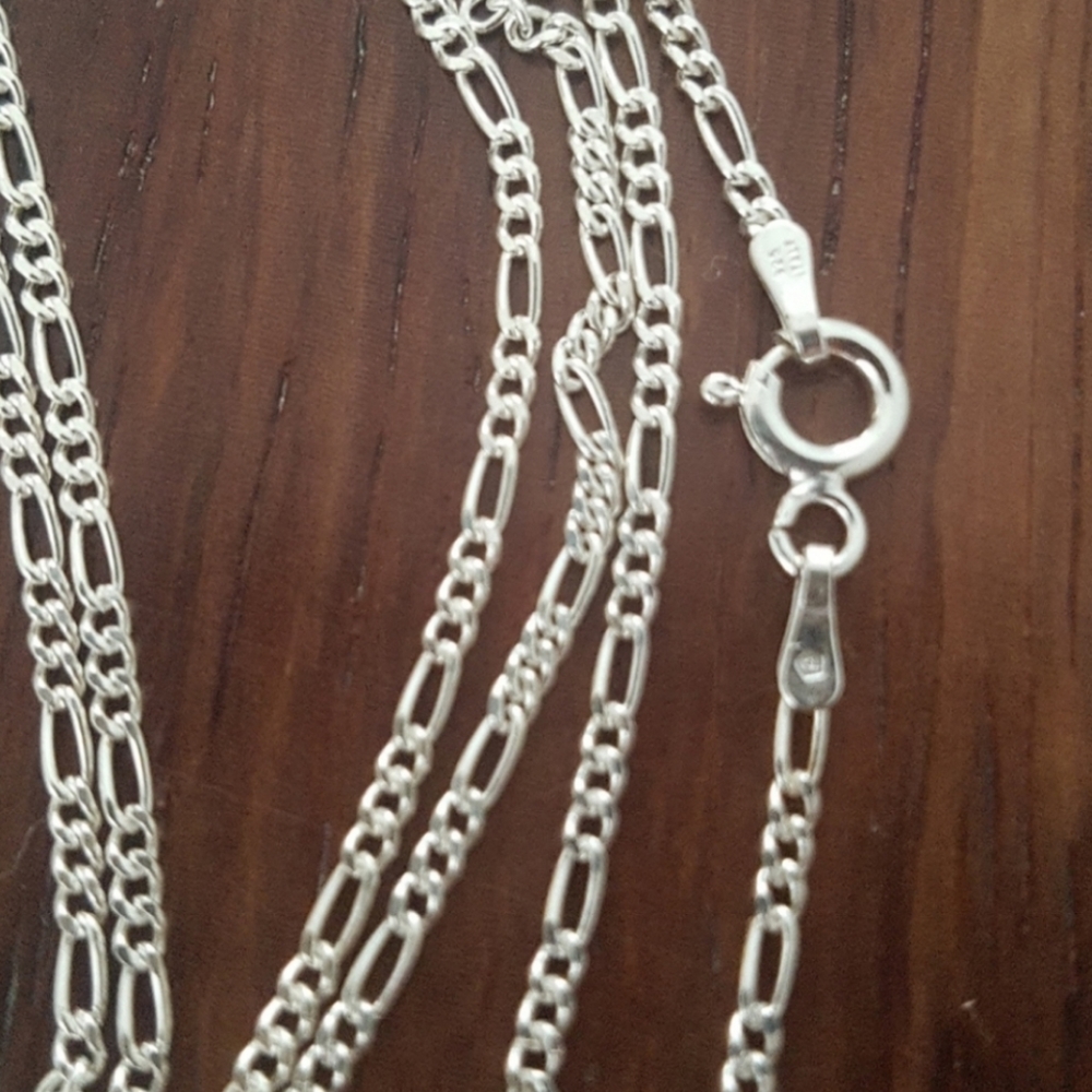 NEW Sterling Silver Figaro Chain - Picture 2 of 2